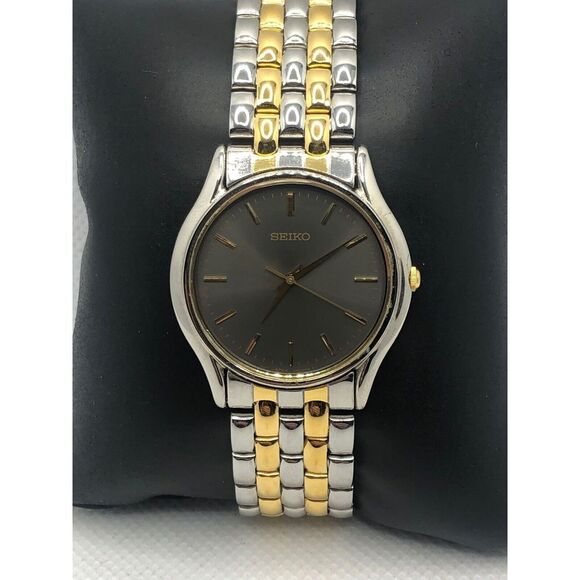 Seiko Women's Stainless Steel Analog Black Dial Quartz Genuine Wrist Watch KS58 - Picture 1 of 9